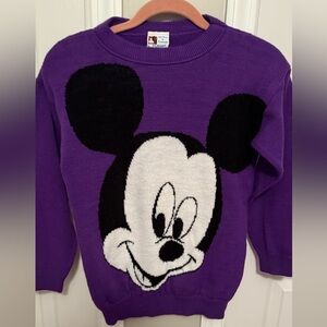 Vintage Disney Purple Mickey Mouse Women's or Child’s Sweater